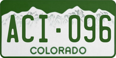CO license plate ACI096