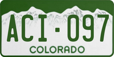 CO license plate ACI097