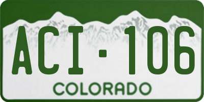 CO license plate ACI106