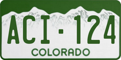 CO license plate ACI124
