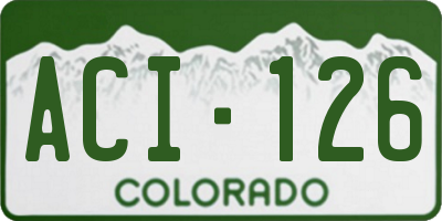 CO license plate ACI126