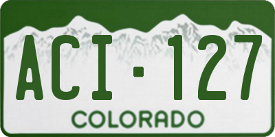 CO license plate ACI127