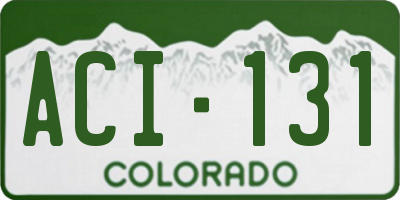 CO license plate ACI131