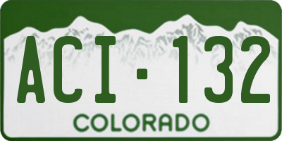 CO license plate ACI132