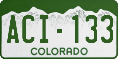 CO license plate ACI133