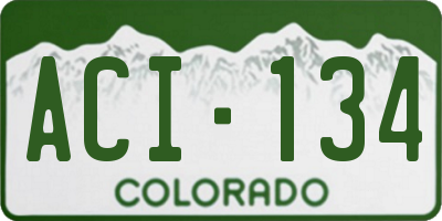 CO license plate ACI134