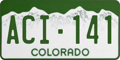 CO license plate ACI141