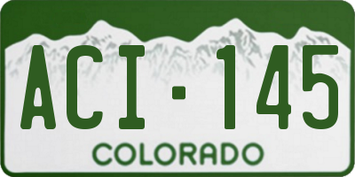 CO license plate ACI145