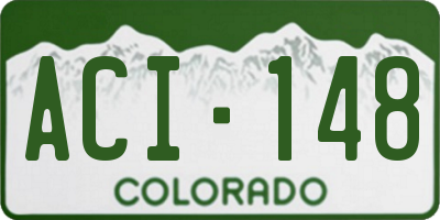 CO license plate ACI148