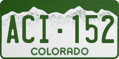 CO license plate ACI152