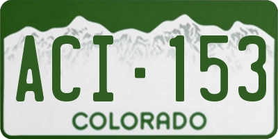 CO license plate ACI153