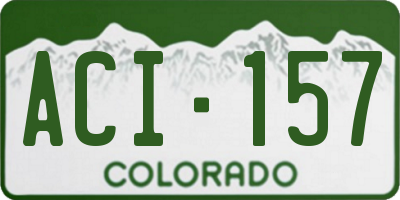 CO license plate ACI157
