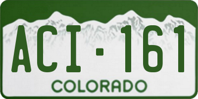 CO license plate ACI161