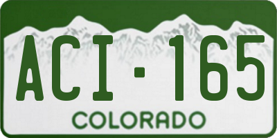 CO license plate ACI165