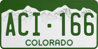 CO license plate ACI166