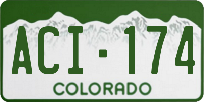 CO license plate ACI174