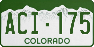CO license plate ACI175