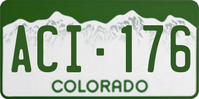CO license plate ACI176