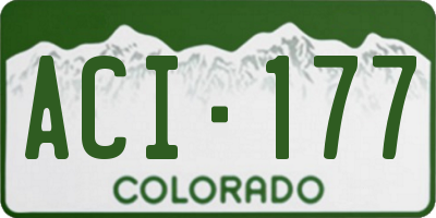 CO license plate ACI177
