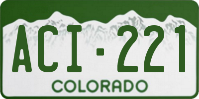 CO license plate ACI221