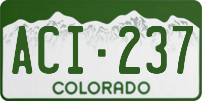 CO license plate ACI237