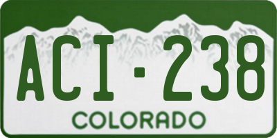 CO license plate ACI238