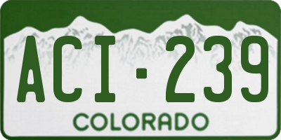 CO license plate ACI239