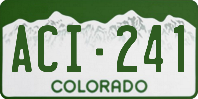 CO license plate ACI241