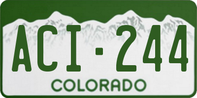 CO license plate ACI244