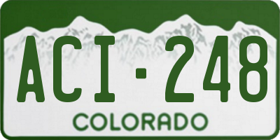 CO license plate ACI248