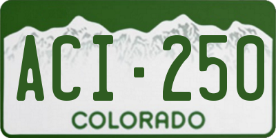CO license plate ACI250