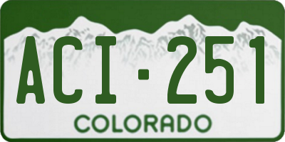 CO license plate ACI251