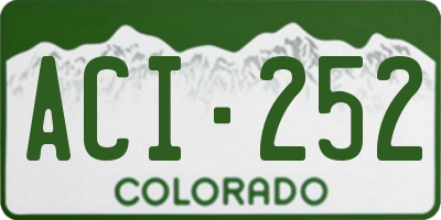 CO license plate ACI252