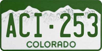 CO license plate ACI253