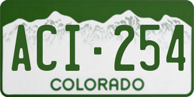 CO license plate ACI254