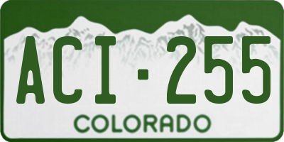 CO license plate ACI255