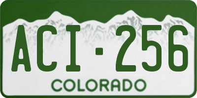 CO license plate ACI256