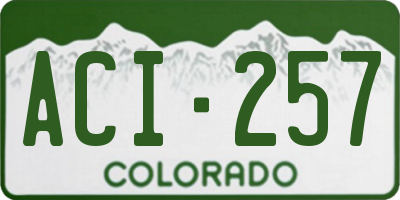 CO license plate ACI257