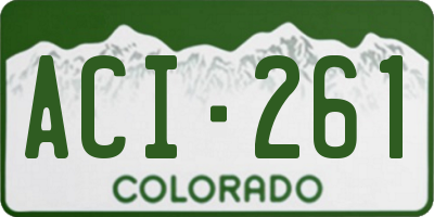 CO license plate ACI261