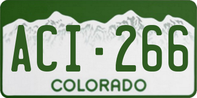 CO license plate ACI266