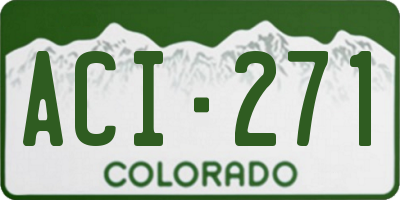 CO license plate ACI271