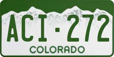 CO license plate ACI272