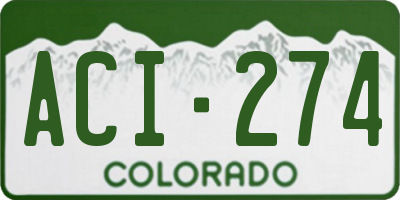 CO license plate ACI274