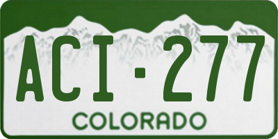 CO license plate ACI277