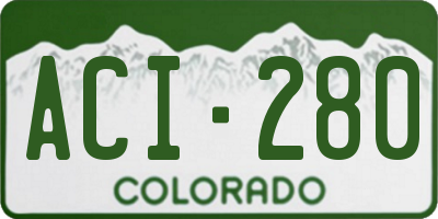 CO license plate ACI280
