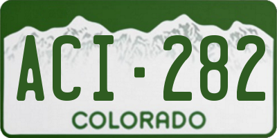 CO license plate ACI282
