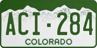 CO license plate ACI284