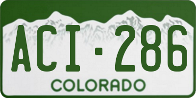 CO license plate ACI286