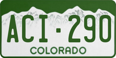 CO license plate ACI290