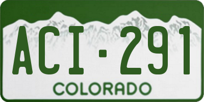 CO license plate ACI291